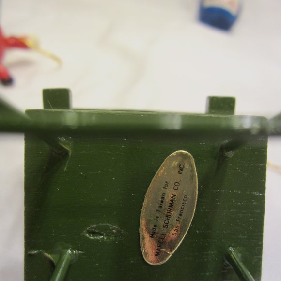 VTG 60'S SET OF 3 WOODEN ORNAMENTS, VERY CUTE - Picture 6 of 8